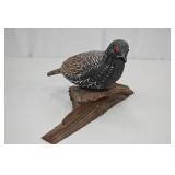 Hand-Painted Carved Bird on Rustic Wood Base, 11x7 in. Hand-Painted Carved Bird on Rustic Wood Base, 11x7 in.