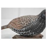 Hand-Painted Carved Bird on Rustic Wood Base, 11x7 in. Hand-Painted Carved Bird on Rustic Wood Base, 11x7 in.