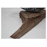 Hand-Painted Carved Bird on Rustic Wood Base, 11x7 in. Hand-Painted Carved Bird on Rustic Wood Base, 11x7 in.