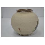 Mexican Pottery Vase with Kokopelli Design, Signed Mexican Pottery Vase with Kokopelli Design, Signed