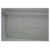 Vintage Ribbed Clear Glass Salt Box Vintage Ribbed Clear Glass Salt Box