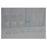 Mixed Glassware Lot - 6 Pieces with Unique Stems and Designs Mixed Glassware Lot - 6 Pieces with Unique Stems and Designs