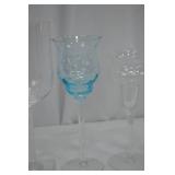 Mixed Glassware Lot - 6 Pieces with Unique Stems and Designs Mixed Glassware Lot - 6 Pieces with Unique Stems and Designs
