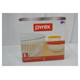 Pyrex 8 Piece Glass Mixing Bowls Set with Lids Pyrex 8 Piece Glass Mixing Bowls Set with Lids