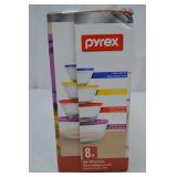 Pyrex 8 Piece Glass Mixing Bowls Set with Lids Pyrex 8 Piece Glass Mixing Bowls Set with Lids