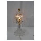 Etched Glass Table Lamp, 12 Inch Tall Etched Glass Table Lamp, 12 Inch Tall