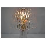 Etched Glass Table Lamp, 12 Inch Tall Etched Glass Table Lamp, 12 Inch Tall