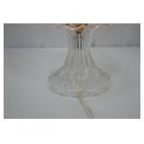 Etched Glass Table Lamp, 12 Inch Tall Etched Glass Table Lamp, 12 Inch Tall