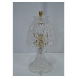 Etched Glass Table Lamp, 12 Inch Tall Etched Glass Table Lamp, 12 Inch Tall