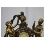 Ornate Art Nouveau-Style Mantel Clock with Figural Ladies Ornate Art Nouveau-Style Mantel Clock with Figural Ladies