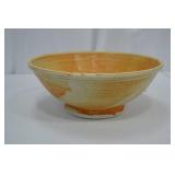 Handmade Pottery Bowl Midwest Living 11 Inch Orange Tan Glaze Handmade Pottery Bowl Midwest Living 11 Inch Orange Tan Glaze