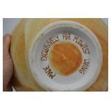 Handmade Pottery Bowl Midwest Living 11 Inch Orange Tan Glaze Handmade Pottery Bowl Midwest Living 11 Inch Orange Tan Glaze
