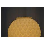 Vintage Electric Table Lamp with Embossed Glass Globe Shade Vintage Electric Table Lamp with Embossed Glass Globe Shade