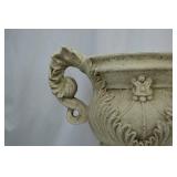 Large decorative cast stone urn planter, 23 in tall Large decorative cast stone urn planter, 23 in tall