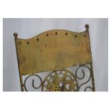 Decorative Metal Patio Chair with Grape Motif, 24 in Tall Decorative Metal Patio Chair with Grape Motif, 24 in Tall
