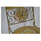Decorative Metal Patio Chair with Grape Motif, 24 in Tall Decorative Metal Patio Chair with Grape Motif, 24 in Tall