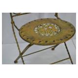 Decorative Metal Patio Chair with Grape Motif, 24 in Tall Decorative Metal Patio Chair with Grape Motif, 24 in Tall