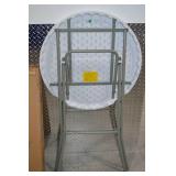 32 in Round Folding Bar-Height Patio Table 32 in Round Folding Bar-Height Patio Table