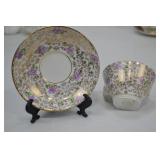 Assorted Vintage Bone China Teacups and Creamer Sets, England Ireland Japan Assorted Vintage Bone China Teacups and Creamer Sets, England Ireland Japan