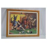 Framed Art Print Take the Money Dog Pool Hall 18x15 Framed Art Print Take the Money Dog Pool Hall 18x15