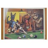 Framed Art Print Take the Money Dog Pool Hall 18x15 Framed Art Print Take the Money Dog Pool Hall 18x15