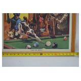 Framed Art Print Take the Money Dog Pool Hall 18x15 Framed Art Print Take the Money Dog Pool Hall 18x15