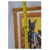 Framed Art Print Take the Money Dog Pool Hall 18x15 Framed Art Print Take the Money Dog Pool Hall 18x15