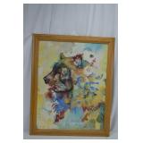 Framed Bear & Human Profile Watercolor Art, 25.5 x 32 Inch Framed Bear & Human Profile Watercolor Art, 25.5 x 32 Inch