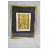Antara I Signed Limited Edition Gold Tone Print Framed 19.5x24 Antara I Signed Limited Edition Gold Tone Print Framed 19.5x24