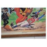 Framed Baseball Dog Art Print "He Framed Baseball Dog Art Print "He