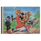 Framed Baseball Dog Art Print "He Framed Baseball Dog Art Print "He