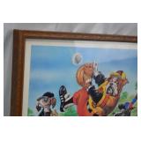 Framed Baseball Dog Art Print "He Framed Baseball Dog Art Print "He
