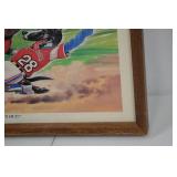 Framed Baseball Dog Art Print "He Framed Baseball Dog Art Print "He