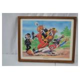 Framed Baseball Dog Art Print "He Framed Baseball Dog Art Print "He