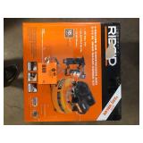 RIDGID 6 Gal. 150 PSI Portable Electric Oil-Free Jobsite Pancake Air Compressor with 25 ft. Air Hose and 18GA Brad Nailer     Customer Returns See Pictures RIDGID 6 Gal. 150 PSI Portable Electric Oil-Free Jobsite Pancake Air Compressor with 25 ft. Air Hose and 18GA Brad Nailer     Customer Returns See Pictures