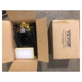 Lot of  VEVOR 50 ft. Construction String Lights 75W 7500LM 5PCs String Work Light 5000-5500K with Hanging Hooks for Construction Site    Customer Returns See Pictures Lot of  VEVOR 50 ft. Construction String Lights 75W 7500LM 5PCs String Work Light 5000-5500K with Hanging Hooks for Construction Site    Customer Returns See Pictures