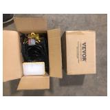 Lot of  VEVOR 50 ft. Construction String Lights 75W 7500LM 5PCs String Work Light 5000-5500K with Hanging Hooks for Construction Site    Customer Returns See Pictures Lot of  VEVOR 50 ft. Construction String Lights 75W 7500LM 5PCs String Work Light 5000-5500K with Hanging Hooks for Construction Site    Customer Returns See Pictures