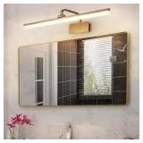 HUOKU Nimbus 31.5 in. W 1-Light Brushed Gold Brass Intergrated LED Vanity for Vanity Mirror  Customer Returns See Pictures HUOKU Nimbus 31.5 in. W 1-Light Brushed Gold Brass Intergrated LED Vanity for Vanity Mirror  Customer Returns See Pictures