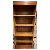 Wooden Bookcase with 5 Shelves, 74 in x 30 in x 17 in