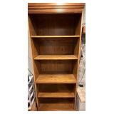 Wooden Bookcase with 5 Shelves, 74 in x 30 in x 17 in
