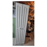 Tall White Storage Cabinet with Shelves 72x18x16 Inches