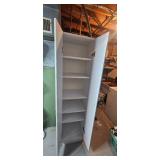 Tall White Storage Cabinet with Shelves 72x18x16 Inches