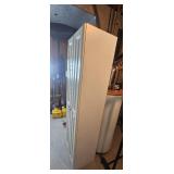 Tall White Storage Cabinet with Shelves 72x18x16 Inches