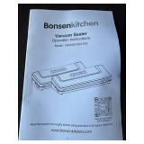 Bonsenkitchen VS2100 Vacuum Sealer with Power Cord and Manual