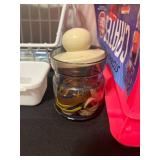 Craft and Office Supply Lot with Wire Baskets, Storage Crate, Stickers, and Tools