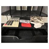 Office Organizer Mesh Set, Calculator, Velcro Strips and Quilting Stencil Collection