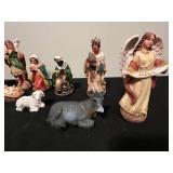 Nativity Scene Figurine Collection with Angels and Animals
