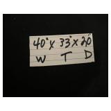 Antique Wooden Writing Desk with Inlay and Turned Legs