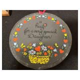 Assorted Home Decor Lot with Easels, Dog Figurine, Floral Arrangements, and Plaques