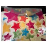 Assorted Office Supplies with Paper, Folders, and Calendars